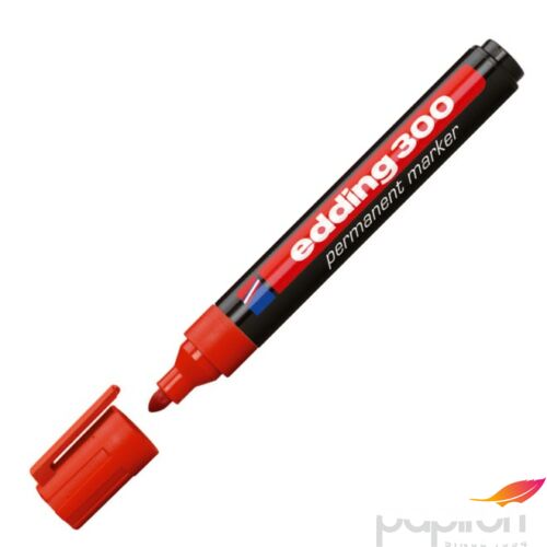 Edding 300 kerek hegyű piros permanent alkoholos marker 1,5-3mm alkoholos filc, marker