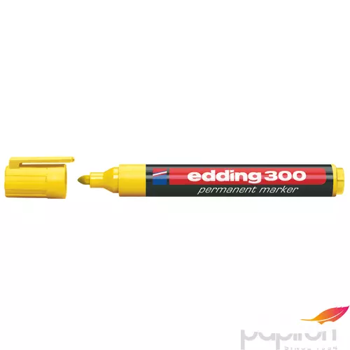Edding 300 kerek hegyű sárga permanent alkoholos marker 1,5-3mm alkoholos filc, marker