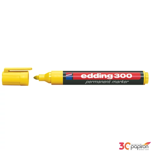 Edding 300 kerek hegyű sárga permanent alkoholos marker 1,5-3mm alkoholos filc, marker