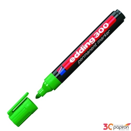 Edding 300 kerek hegyű zöld permanent alkoholos marker 1,5-3mm alkoholos filc, marker