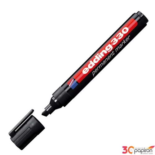 Edding 330 vágott hegyű fekete permanent alkoholos marker 1-5mm alkoholos filc, marker