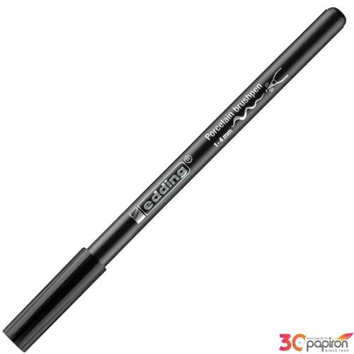 Edding 4200 porcelán marker ecsetirón fekete 001 Porcelán marker ecsetjellegű