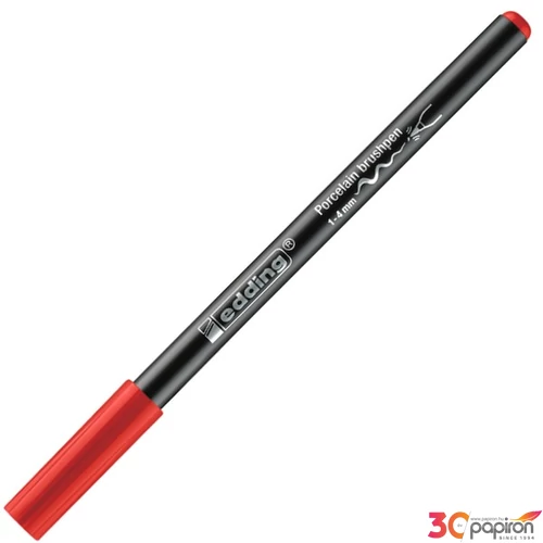 Edding 4200 porcelán marker ecsetirón piros 002 Porcelán marker ecsetjellegű
