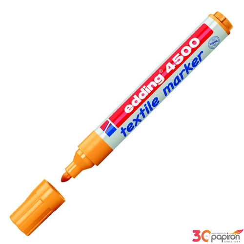 Edding 4500 neon narancs T-shirt Textil-marker 2-3mm kerek hegyű Textilmarker Edding 4500
