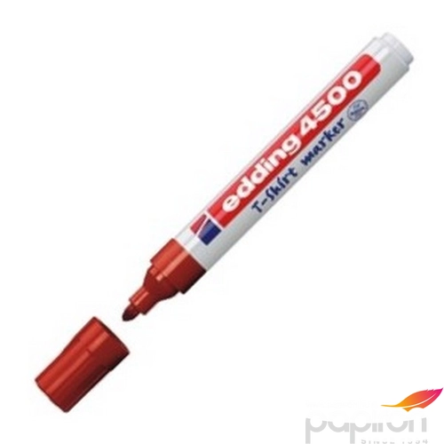 Edding 4500 piros T-shirt Textil-marker 2-3mm kerek hegyű Textilmarker Edding 4500