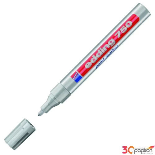 Edding 750 kerek hegyű ezüst lakkmarker 2-4mm jelölésre Üveg, porcelán, műanyag, fém 