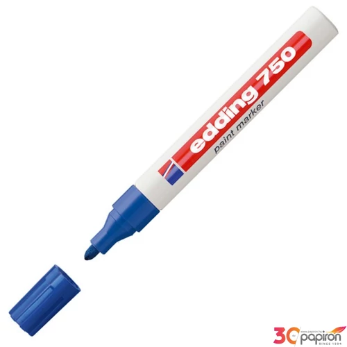 Edding 750 kerek hegyű kék lakkmarker 2-4mm jelölésre Üveg, porcelán, műanyag, fém 