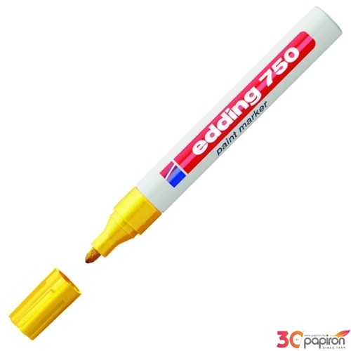 Edding 750 kerek hegyű sárga lakkmarker 2-4mm jelölésre Üveg, porcelán, műanyag, fém 