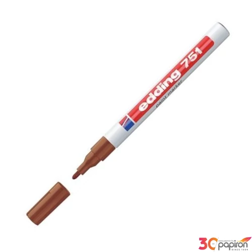 Edding 751 kerek hegyű barna lakkmarker 1-2mm jelölésre Üveg, porcelán, műanyag, fém