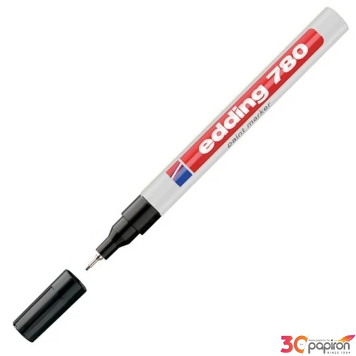 Edding 780 fekete lakkmarker 0,8mm jelölésre Üveg, porcelán, műanyag, fém