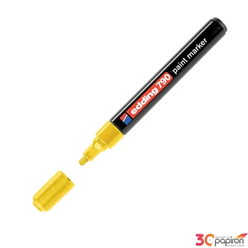 Edding 790 kerek hegyű sárga lakkmarker 0,8mm jelölésre Üveg, porcelán, műanyag, fém