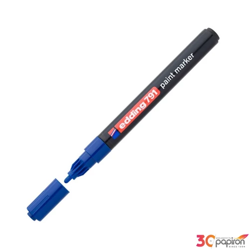 Edding 791 kerek hegyű kék lakkmarker 1-2mm jelölésre Üveg, porcelán, műanyag, fém