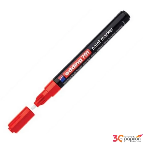 Edding 791 kerek hegyű piros lakkmarker 1-2mm jelölésre Üveg, porcelán, műanyag, fém