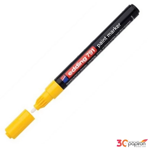 Edding 791 kerek hegyű sárga lakkmarker 1-2mm jelölésre Üveg, porcelán, műanyag, fém