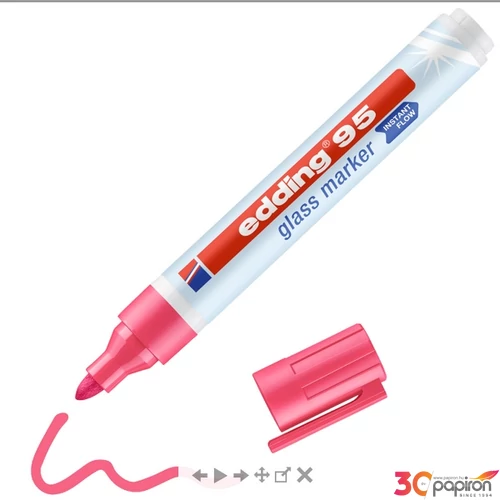 Edding 95 ABLAK MARKER GLASS MARKER rózsaszín D10 kerek hegyűvonalvastagság:2-3mm
