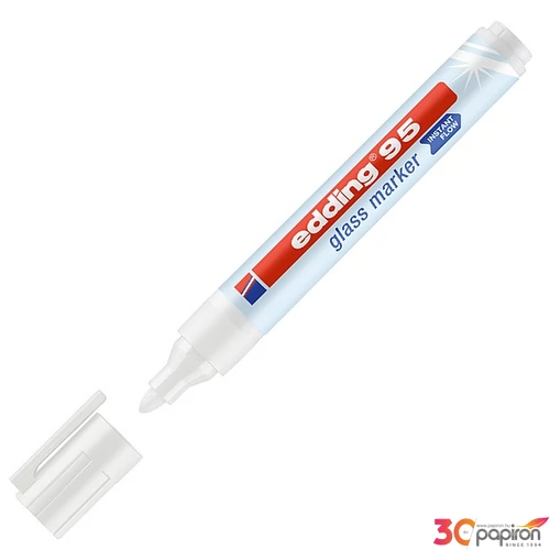 Edding 95 ABLAK MARKER GLASS üveg MARKER fehér D10 kerek hegyűvonalvastagság:2-3mm