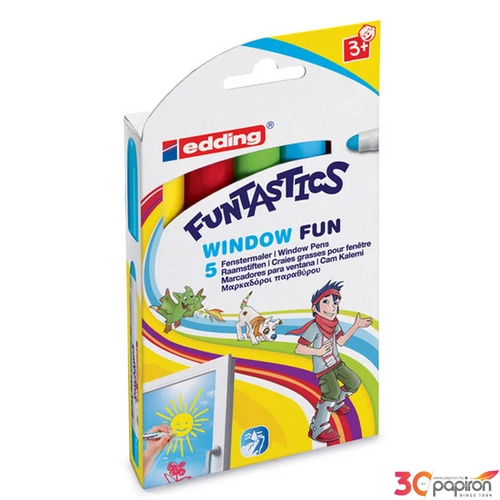 Edding Funtastics 16/5 Window marker 5-ös készlet filc, marker