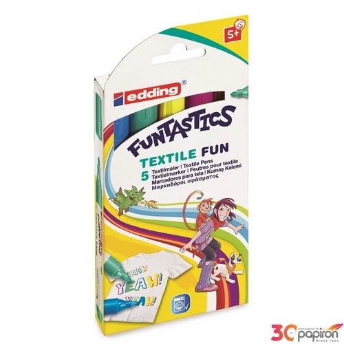 Edding Funtastics 17/5 T-shirt Textil-marker 5-ös készlet filc, marker