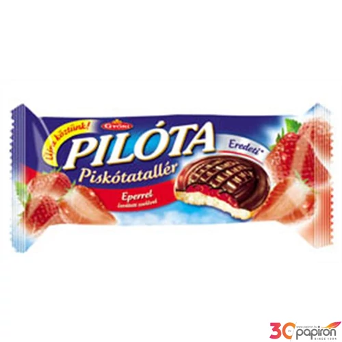 Édes kekszek Győri Pilóta piskótatallér, eper, 147g KHE009
