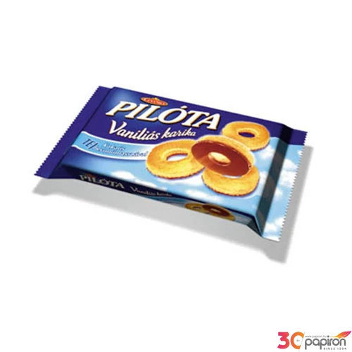 Édes kekszek Győri Pilóta vaníliás karika, tejcsokis, 150g KHE015