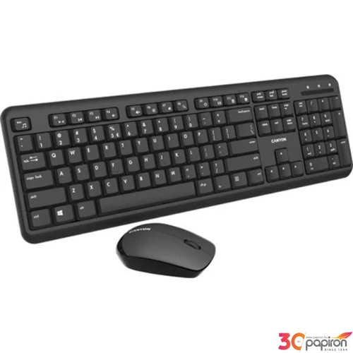 Egér- és billentyűzet készlet vezeték nélküli USB HUN CANYON SET-W20 fekete