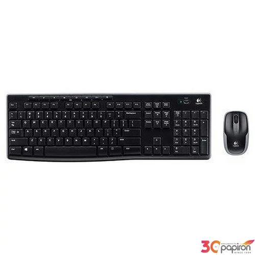 Egér- és billentyűzet készlet vezeték nélküli USB HUN LOGITECH MK270 fekete