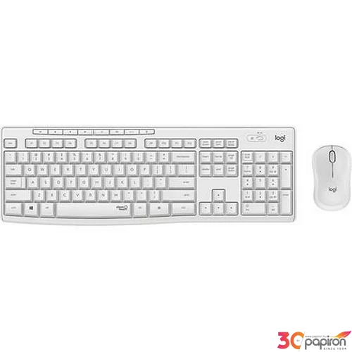 Egér- és billentyűzet készlet vezeték nélküli USB LOGITECH MK295 piszkosfehér