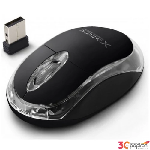 Egér extreme fekete USB wireless,  1000dpi