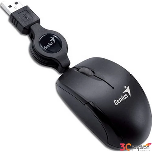 Egér Genius Micro Traveler vezetékes optikai, kis méretű fekete