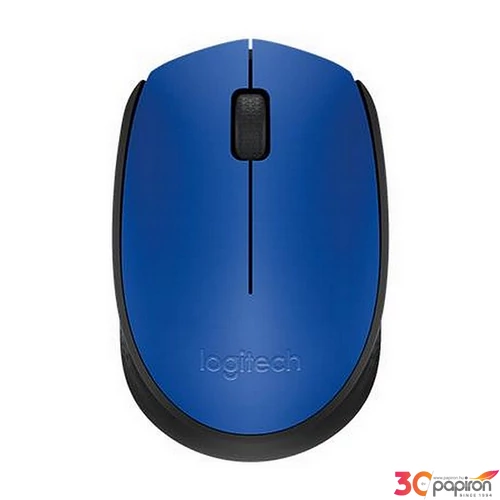 Egér vezeték nélküli optikai közepes méret USB LOGITECH M171 kék