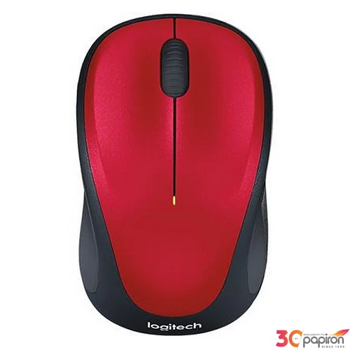Egér vezeték nélküli optikai közepes méret USB LOGITECH M235 piros