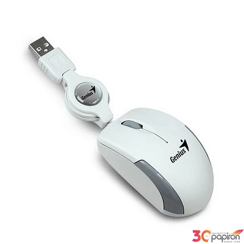 Egér vezetékes optikai kis USB GENIUS Micro Traveler fehér
