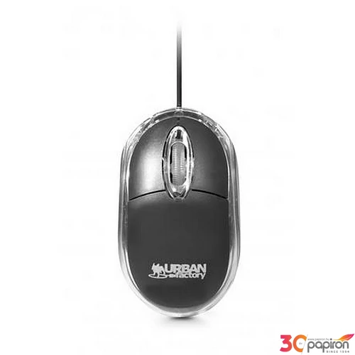 Egér vezetékes optikai kisméret USB URBAN FACTORY Crazy Small fekete