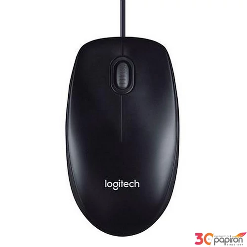 Egér vezetékes optikai normál méret USB LOGITECH M100 fekete