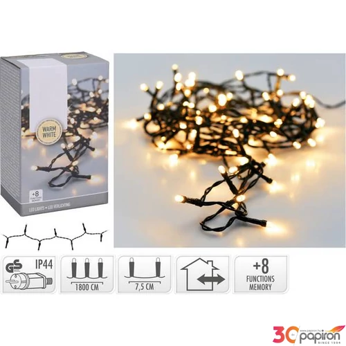 Égősor fényfűzér 240 led 240ww, kültéri középfehér kpm