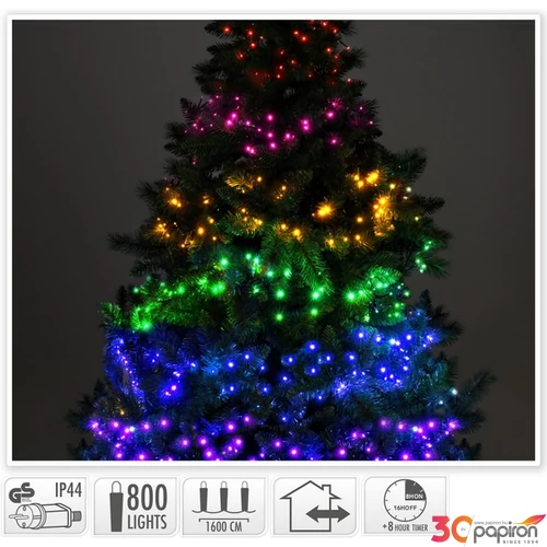 Égősor fényfűzér 800 led '23 színes kpm