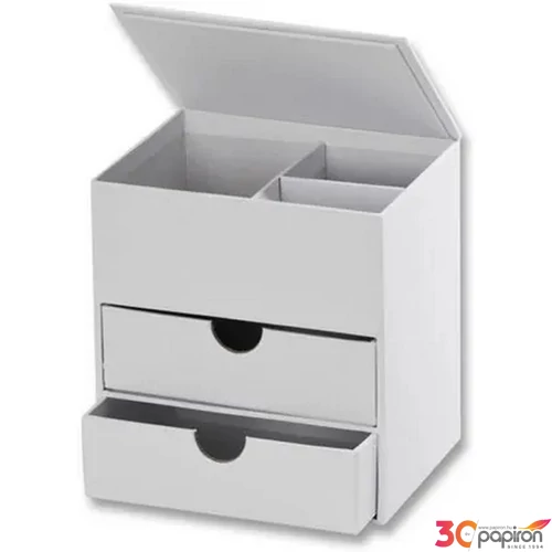 Ékszeres doboz 13x9,7x14cm fehér 