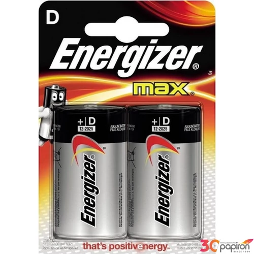 Elem Energizer MaxLR20 tartós góliát elem bl/2 