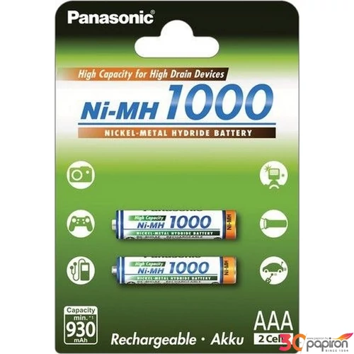 Elem Panasonic AAA AKKU 2db/bliszt