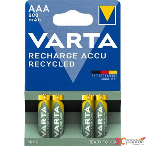 Elem Varta AAA mikro, újrahasznosított, 4x800 mAh VAKU76