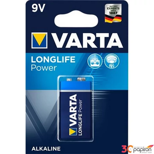 Elem Varta 9V Longlife Power 9 V tartós alkáli VEHE9V1