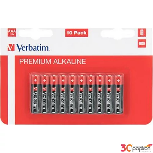 Elem Verbatim alkáli AAA Premium  ceruza elemek 10db-os VERBATIM Elem, AAA ceruza, 10 db
