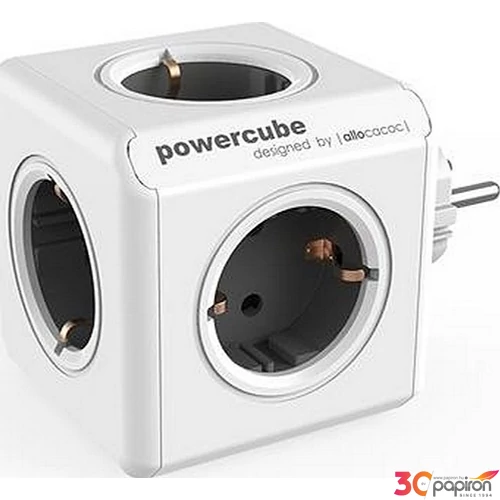 Elosztó 4 aljzat Allocacoc PowerCube Original DE fehér-szürke