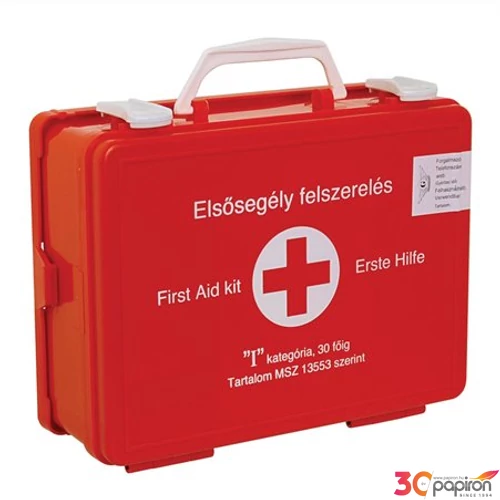 Elsősegélyláda I.típusú 30 főig Minden munkahelyen kötelező !