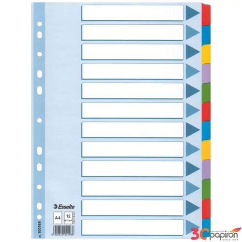 Elválasztólap Esselte MYLAR lap 12 részes A4 Esselte