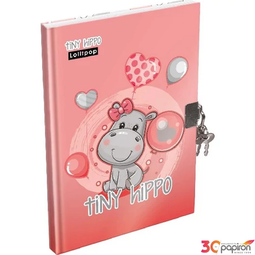 Emlékkönyv A5 keményfedeles Lollipop Tiny Hippo Lizzy kollekció