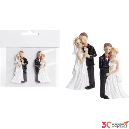 Esküvői dekor porcelán Esküvői Párx2 6,4x3,4Cm