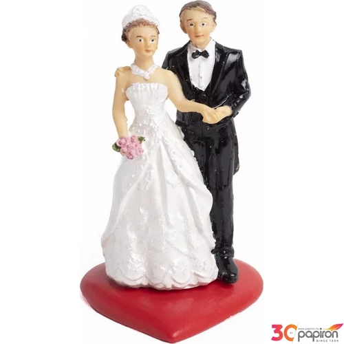 Esküvői dekor porcelán Esküvői Párx2Szíves 6,4x3,4Cm
