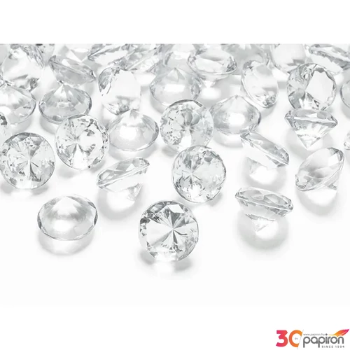 Esküvői dekor kő 20mm, 10db/csomag, átlátszó 
