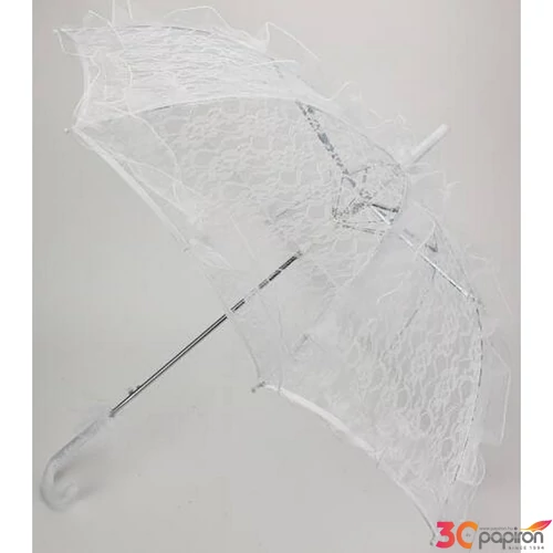 Esküvői csipke esernyő Hosszúság: 73cm, átmérő: 80cm